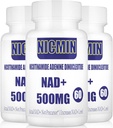 Liposomale NAD+ 500mg met TMG 300mg, Actual NAD+ Supplement (Not a Precursor) Efficiënter dan NMN, Nicotinamide Riboside Alternatief voor celenergie, gezonde veroudering en spierreparatie 180 Capsules