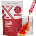 CardoMax Immunity Booster Liquid Drink Mix met Ginseng en vitamine C voor kinderen en volwassenen, Immune Support Supplement voor Energie en Wellness, Watermeloen smaak, 15 Single-Serve Liquid Stick Packs