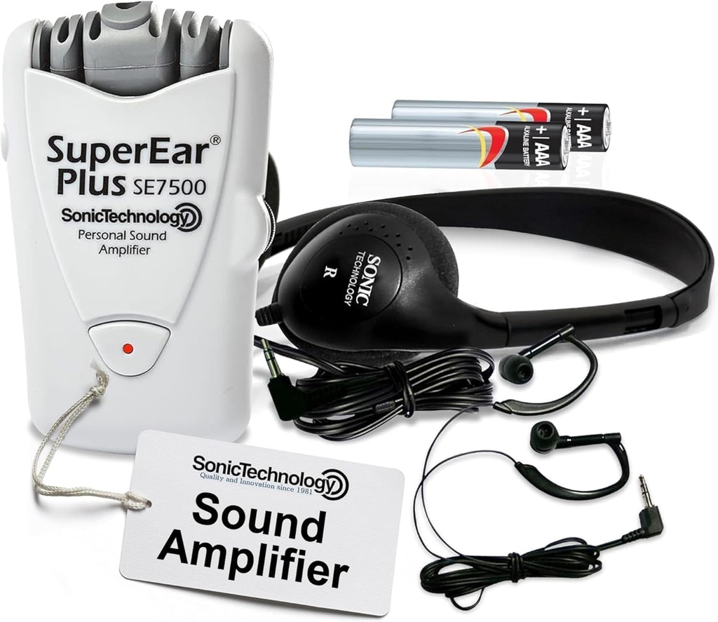 SuperEar Model SE7500 voor senioren - Hoorversterkers voor senioren en ouderen, Super Ear Persoonlijke Geluid Versterker, Geluid Versterker Luisterapparaat en Audio Accessoires in 50dB omgevingsgeluiden verhogen