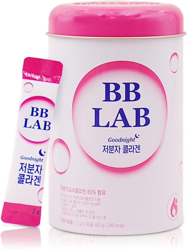 SOUND OF SEOUL BB LAB Goodnight Collagen, Low Molecular Collagen, for Skin & Bone Health, Made in Korea, 1 maand levering per container, 30 pakketten (2)