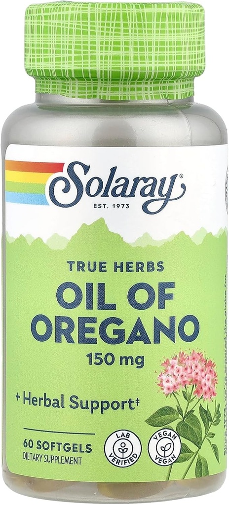 Solaray Oil of Oregano Supplement, 150 mg, 60 Tel.