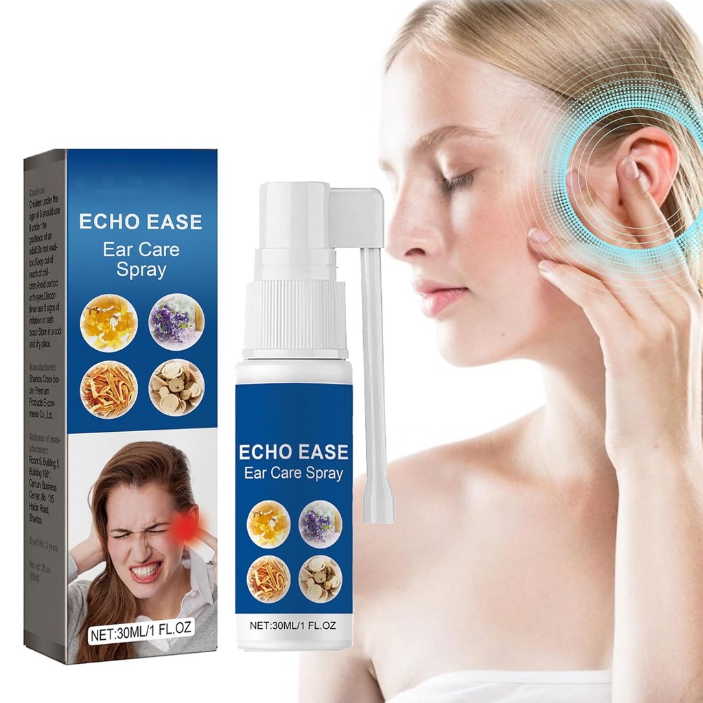 GERRIT Echo Ease Tinnitus Inhalator, Tinnitus Relief Spray voor Ringing Oors Device, Echo Ease Tinnitus Relief Spray (1PCS)