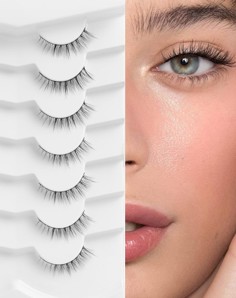 Natuurlijke wimpers Natuurlijke wimpers Korte wimpers Natuurlijke look Valse wimpers Wispy Eye wimpers 10mm Kleine wimpers nep wimpers K50