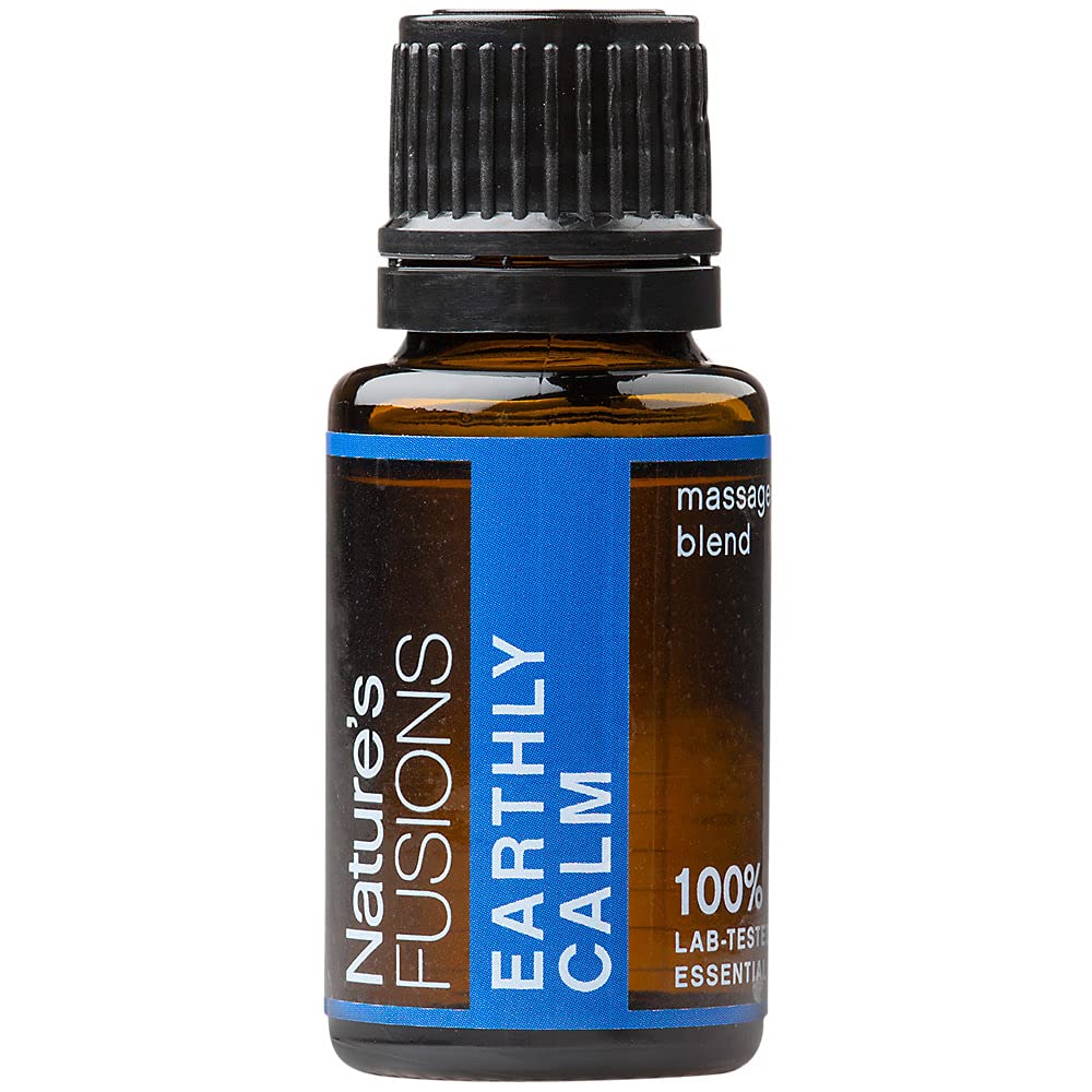 Nature's Fusions Aardse Kalm, 100% Pure en Natuurlijke Essentiële Olie Blend voor Aromatherapie en Topisch Gebruik, .5 Fl Oz (verpakking van 1) (15 ml)