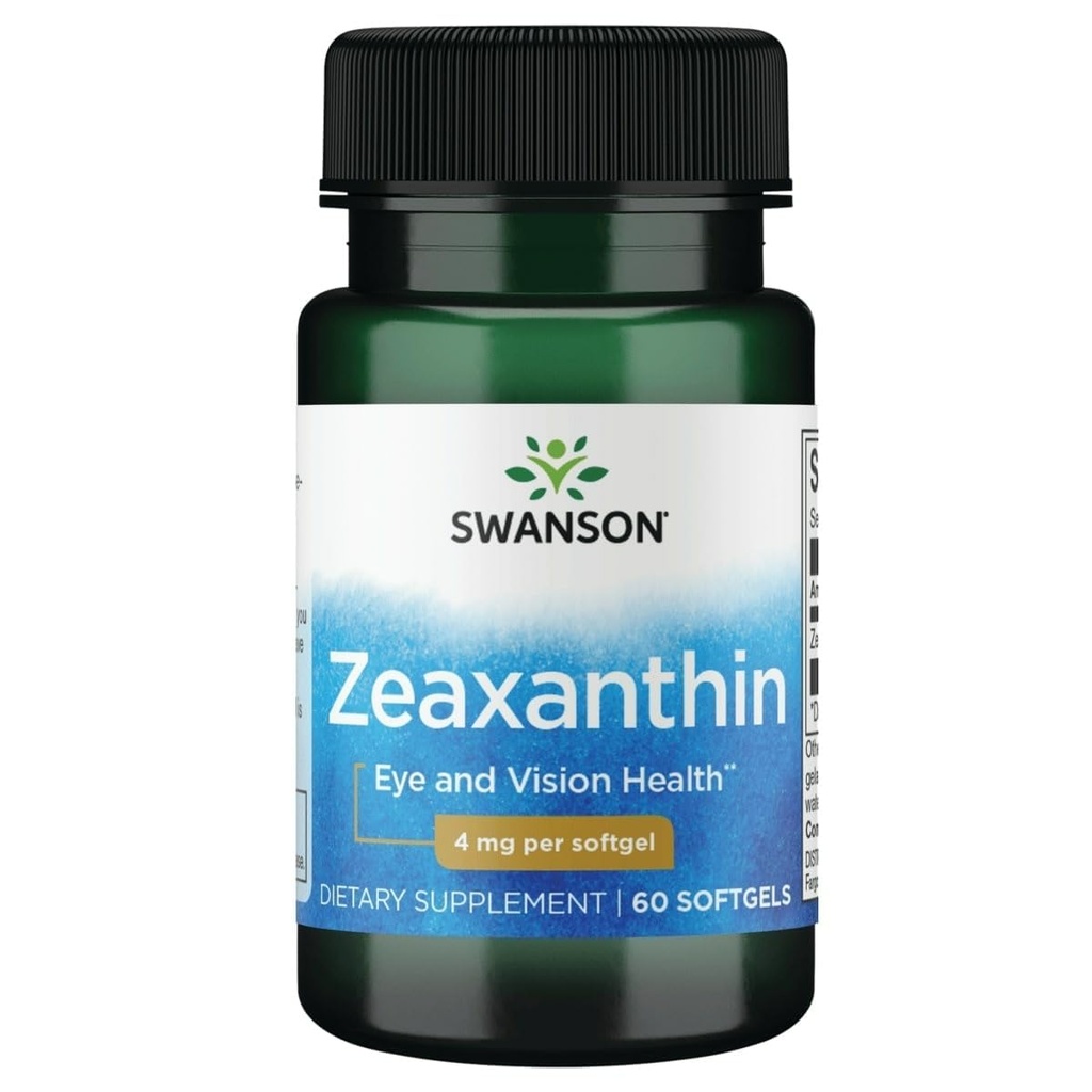Swanson Zeaxanthine 4 Milligrammen 60 Sgels