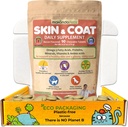 Skin and Coat Supplement with Fish Oil and Omega 3 for Dogs and Cats - Honden Itch Relief Pet Supplement for Shedding, Dry Itchy Skin and Allergies - Honden Allergie Treatment Vitaminen (90 Tabs)