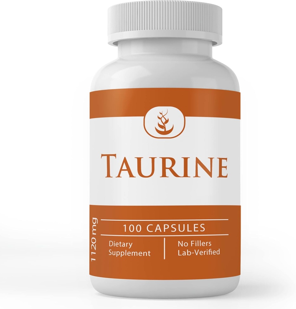 Pure Original Ingrediënten Taurine, (100 capsules) 100% zuiver, Geen additieven of fillers, Lab geverifieerd