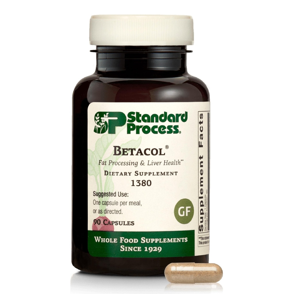 Standaardproces Betacol - Ondersteunt de leverfunctie en de galproductie - Liver Health Supplement met Niacin & Vitamine B6 - Glutenvrij, niet-Dairy & niet-Soy - 90 capsules