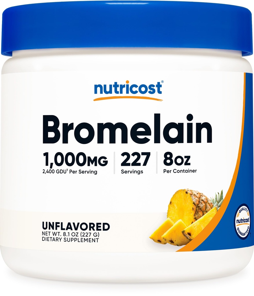 Nutricost bromelaïnepoeder 8 OZ - niet-GMO, vegetarisch, glutenvrij