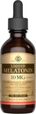 SOLGAR Liquid Melatonine 10 mg, Natural Black Cherry Flavor - 2 fl oz - Great for Jet Lag - Vegan, Gluten & Dairy Free, Kosher - 59 Servers