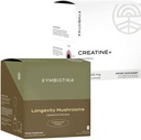 CYMBIOTIKA Liposomal Mushroom Supplement & Creatine+ Bundle, Lion's Mane, Turkey Tail, B-Vitamins, Cordyceps & Reishi Paddestoelen, Amino Energie, Herstel, & Spiermassa
