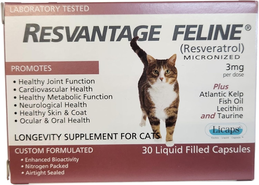 Feline - Resveratrol - De levensduur supplement voor katten - 30 capsules