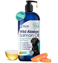 Pure Wild Alaska zalmolie voor honden, Omega 3-formule, Hondenvisolie Vloeibaar, huid- en jassupplement voor vergieten, droge jeukende huid en allergieën, EPA + DHA vetzuren, 32 oz pompfles