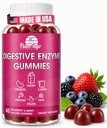 Digestieve Enzymen Kauwbare Gummies: Helpt Food Intolerance, Debloat, en Digest Dairy, Carbs, Veggies, Proteïne, Fruit - Amylase Protease Lipase Lactase- Natuurlijk Flavored Vegan Gummies. Aantal