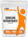 BulkSupplements.com Choline Bitrate Powder - Choline Supplementen - Unflavored & Gluten Free, 600mg per portie, 500g (1.1 lbs) (verpakking van 1)