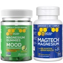 Natural Stacks Magtech + Mood Magnesium Gummies Bundle - 4 vormen magnesium - Ondersteunt ontspanning en hersengezondheid* - 120 stuks