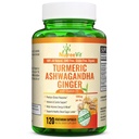 NutreeVit curcuma biologique avec Ashwagandha & Ginger - 120 capsules