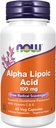 NOW Voedingssupplementen, Alpha Lipoïnezuur 100 mg met vitamine C & E, Gratis Radical Scavenger*, 60 Veg Capsules