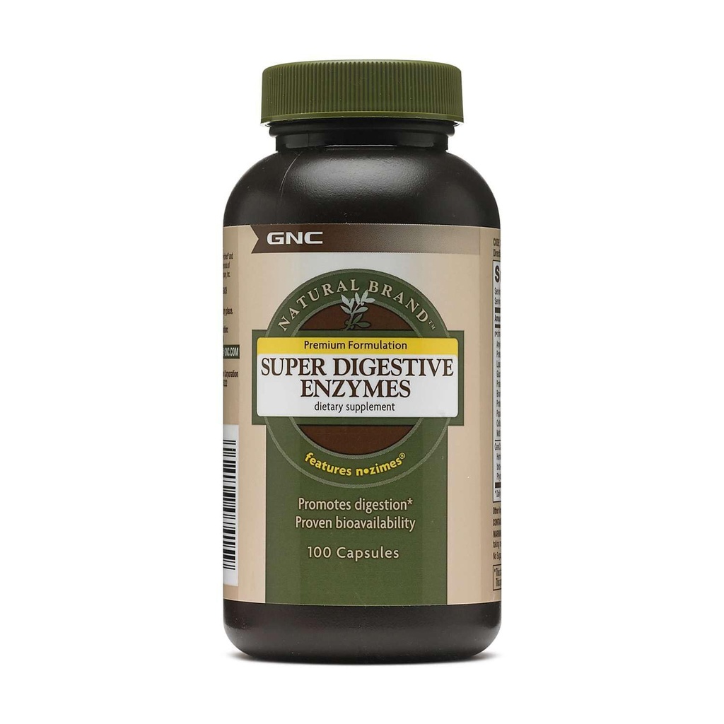 GNC Natural Brand Super Digestive Enzymes, bevordert eiwit, koolhydraten en vetdigestie, 100 capsules