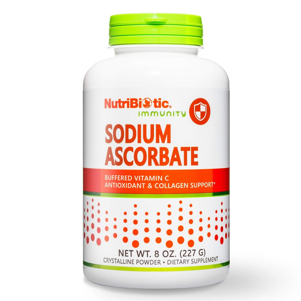 NutriBiotic - Natriumascorbaat Gebufferd vitamine C poeder, 8 Oz 