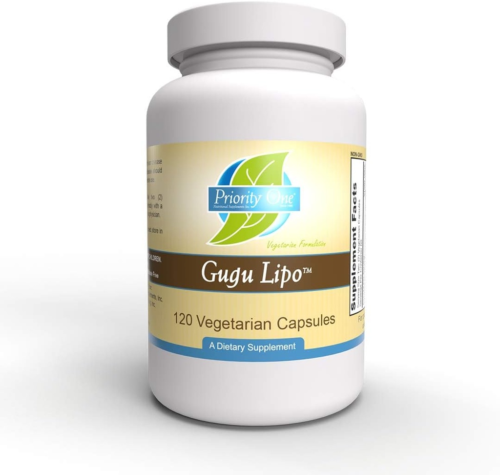 Priority One Vitamins Gugu-Lipo 120 Vegetarian Capsules - Ontworpen om gezond serum Cholesterol en triglyceriden niveaus al binnen het normale bereik te behouden.*