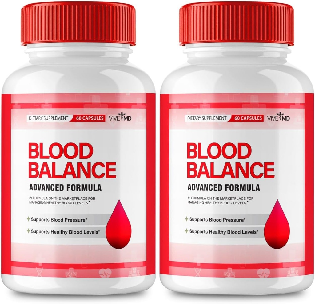 VIVE MD Blood Balance Supplement - Officiële Formule - Bloedbalans Supplement, Extra sterkte met vitamine C, Kurkuma wortelpoeder, Zink Reviews (2 Pack)
