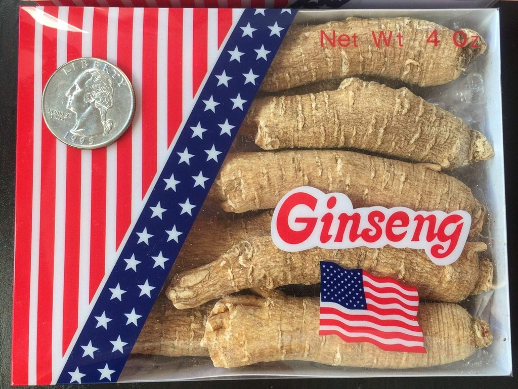 American Ginseng uit Wisconsin, Ginseng Root / Ginseng Slice / Ginseng Tea, 4 Ounce (Jumbo Long Roots)