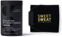 Sportonderzoek Creatine Monohydraat en Sweet Sweat Taist Trimmer - Zwart en Geel (Groot)