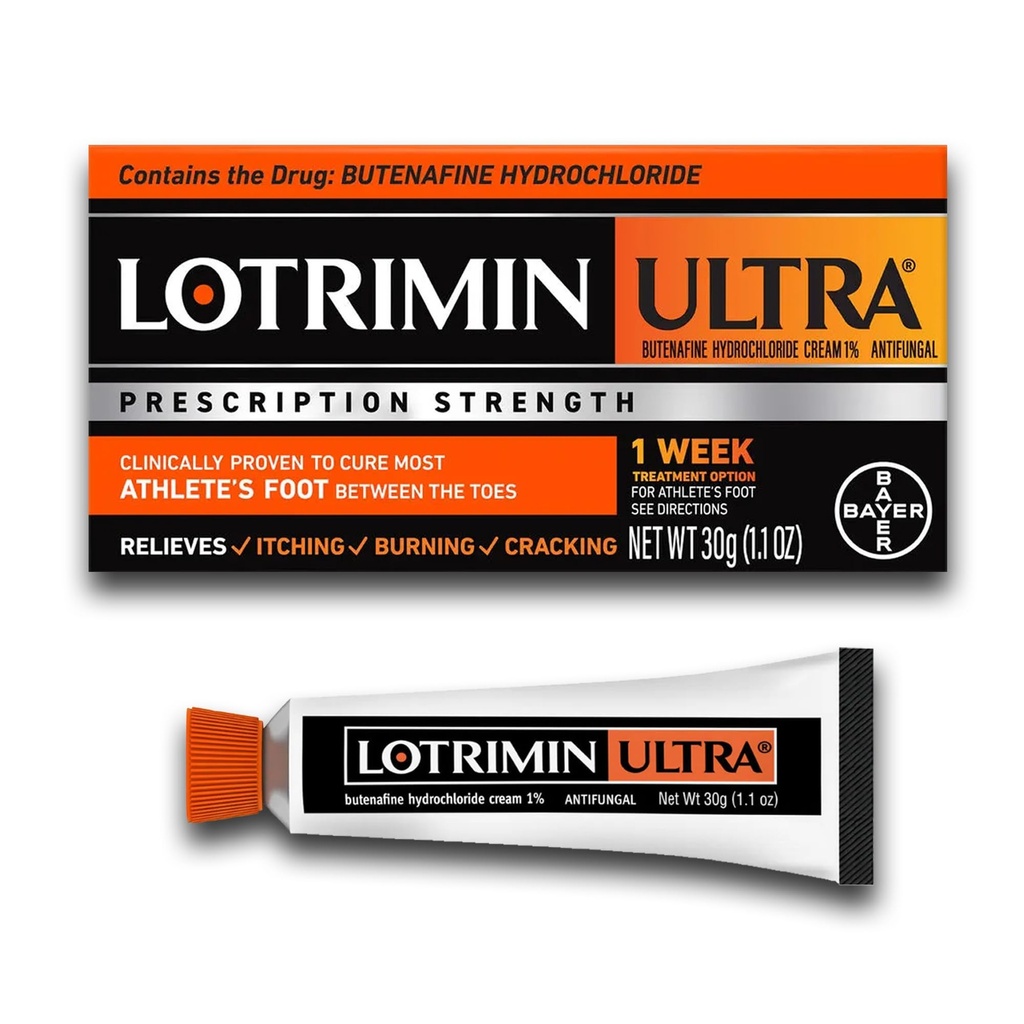 Lotrimin Ultra 1 week Atleet's voet behandeling, voorschrift sterkte Butenafine Hydrodide 1%, Cures Meest Atleet