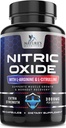 Nitric Oxide Booster Extra Strength - 3X Strength L-Arginine & Citrulline Supplement - Best Nitric Oxide Supplements for Men - Supports Muscle, Heart Health, Energy - Bottled in USA - 180 Capsules