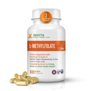 INVITA L-methylfolaat - professionele sterkte actieve methylfolaat - 5-MTHF-supplement voor energie, Mood & Immuunondersteuning - niet GGO, glutenvrij, geen fillers (7,5 Mg)