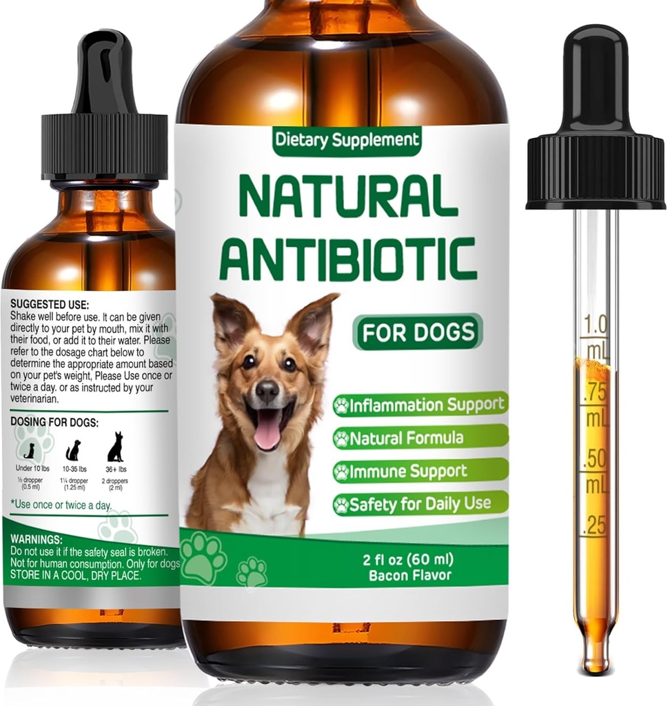 Antibiotica voor honden,Natural Antibiotica voor honden, Dieren Antibiotica, Honden Multivitamine, Ondersteunt Honden Allergie en Itch Relief,Dietaire Supplement,Natuurlijk Kruidensupplement