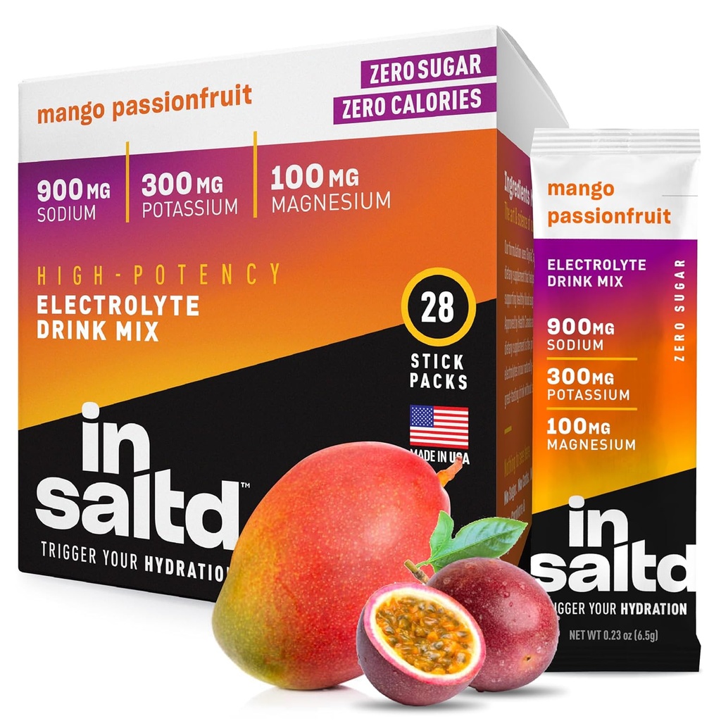 INSALTDTM Sugar Free Electrolytes Powder Packets with No Stevia Aftersmaak 
