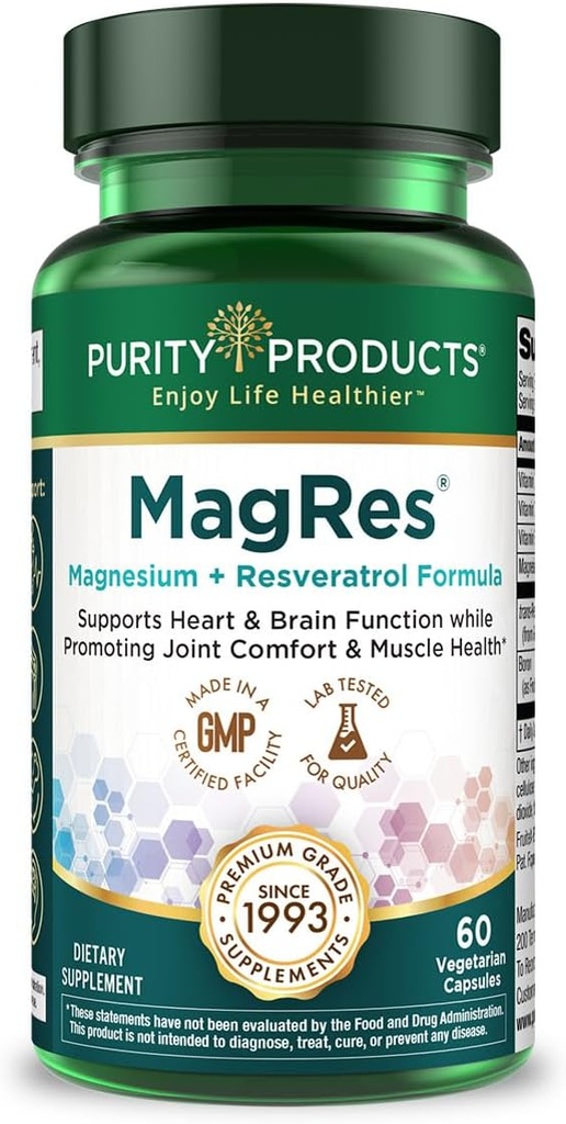 Zuiverheidsproducten - MagRes Formula Magnesium + Resveratrol 60 capsules