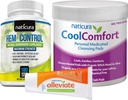 Bundel - Alleviate natuurlijke aambeien Relief Zalf, Hem-Control natuurlijke aambei Supplement (180 Tel), en CoolComfort persoonlijke reiniging Pad (100 Tel) - Alle natuurlijke, snelle handelen