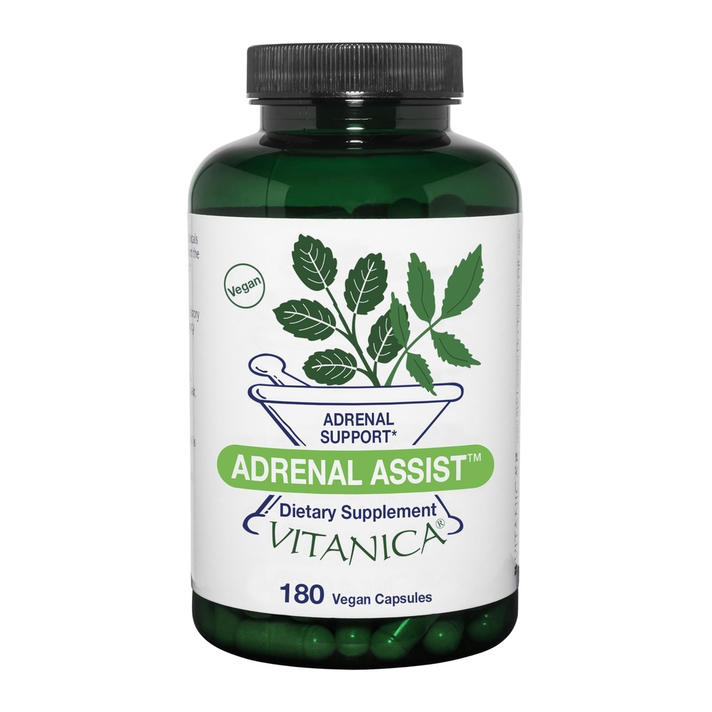 Vitanica Adrenal Assist, Adrenal Support, Vegan, 180 Graaf