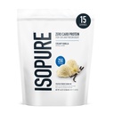 Isopure Zero Carb 100% poudre de protéines de lactosérum, sans lactose, sans gluten, avec vitamines, vanille crémeuse, 25g de protéines par portion, 1 Lb, 15 portions (paquetage mai Vary)