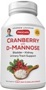 ANDREW LESSMAN Cranberry met D-Mannose - 30 Capsules - Ondersteunt Bladder, Nier en urinetrek gezondheid. High Potency Standardized Cranberry Concentrate en D-Mannose. Gemakkelijk te slikken capsules