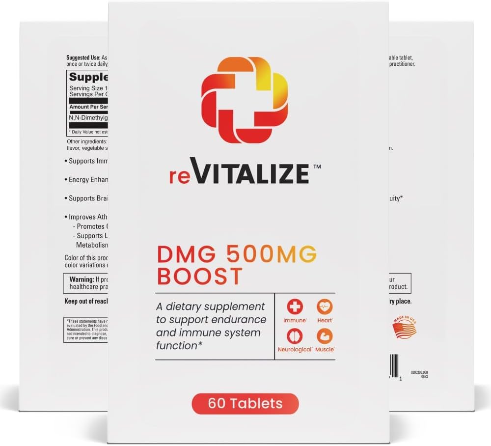 DMG Dimethylglycine 500mg Nootropic Supplement - Supports Vitality, Boosts Immune Functions, Brain Support Supplement | Promotes Neurological Functions and Aids in Athletic Recovery - 60 Servings