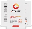 DMG Dimethylglycine 500mg Nootropic Supplement - Supports Vitality, Boosts Immune Functions, Brain Support Supplement | Promotes Neurological Functions and Aids in Athletic Recovery - 60 Servings