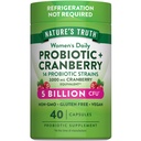 Nature's Truth Probiotics for Women 5 Miljard CFUs Dagelijks 40 Vegetarische Capsules met Cranberry 