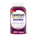 Comprimé multivitamine centrum pour les femmes, supplément multivitamine/multiminéral avec fer, vitamine D3, vitamine B et vitamines antioxydantes C et E, sans gluten, ingrédients non OGM - 200 Nombre