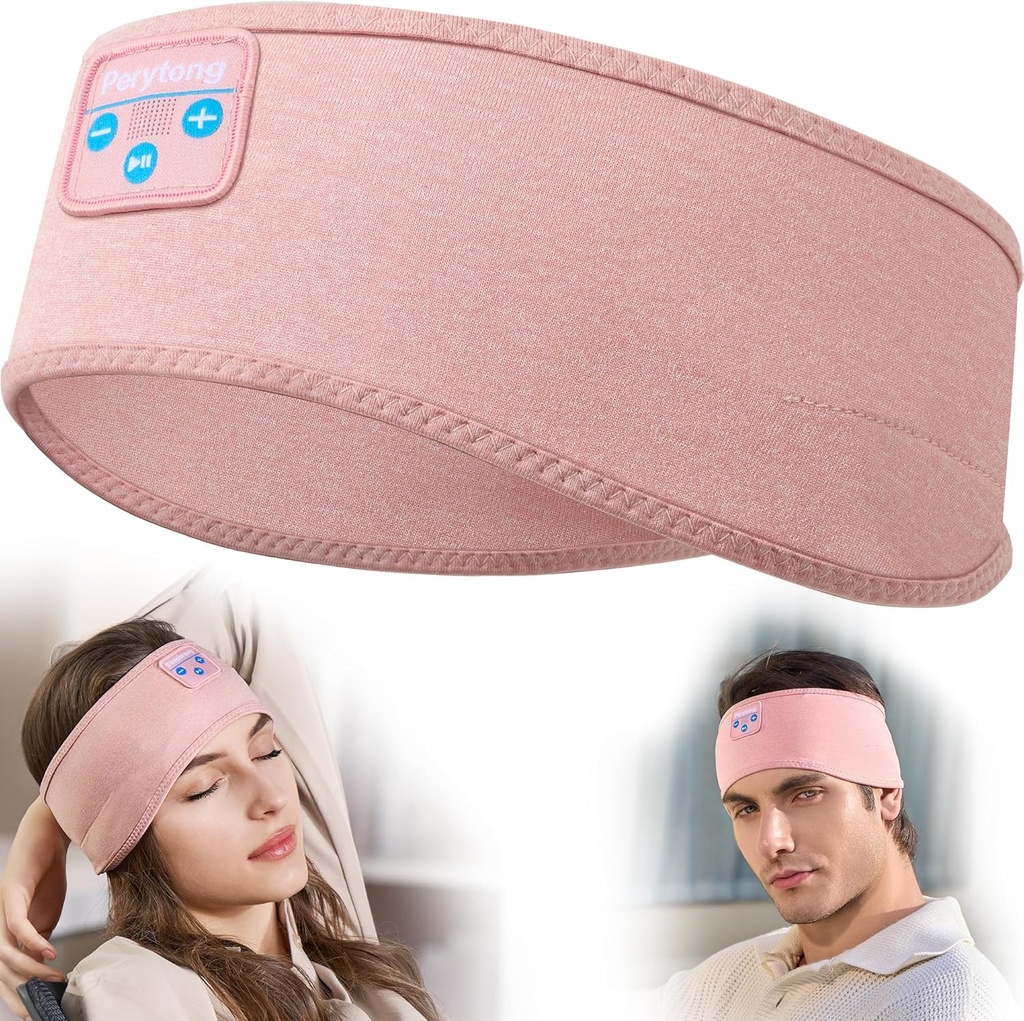 Perytong Sleep Headphones - Bluetooth Headband Wireless Sleeping Headband met oortelefoons Muziekband Unieke Gifts voor heren Vrouwen