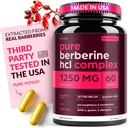 Supplément berbère 1250mg Potent Capsules botaniques pour la gestion du poids avec Melon amer et Banaba Leaf - HCl de l'extrait de baies - 30 portions