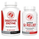 Silver Fern merk - Upper and Lower GI Digestion Support Kit - GI Relief and Discompensative Enzymes Bundle