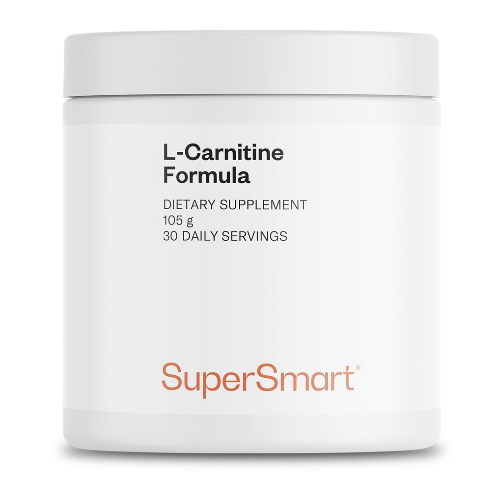 Supersmart - L-carnitine formule (natuurlijke citroensmaak) - 2-in-1 met acetyl-L-carnitine en L-carnitinetartraatpoeder - Aminozuren Complex supplement Niet-GMO & Glutenvrij - 105 g