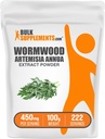 BulkSupplements.com Wormhout Extract Powder - Artemisia Annua Sourced from Sweet Wormwood Leaves, Herbal Supplement - Glutenvrij, 450mg per Serving, 100g (3,5 oz) (Pack of 1)