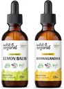 Teinture de baume de citron sauvage et biologique 2 fl oz & Ashwagandha Teinture 2 fl oz