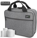 Kaddy Large Medicine Bag, Secure, Padded, Pill Organizer Box, Case voor flessen van medicijnen of supplementen; Opslag; Toilet; 3 Digit Lock, Grey