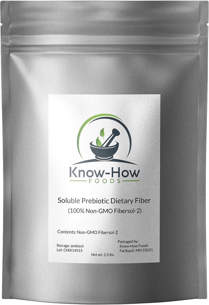 Know-How Foods Prebiotic Dietary Fiber (Non-GMO) - Gemaakt met 100% Fibersol-II - 2,5 lbs.